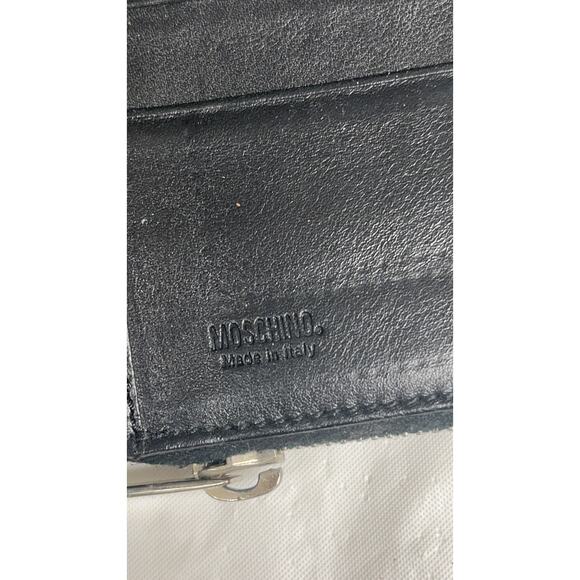MOSCHINO Vintage Black Leather Wallet, Made in Italy - Picture 14 of 14